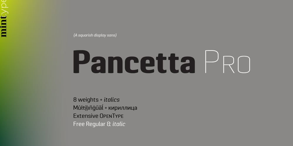 Pancetta Pro font