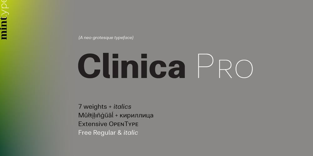 Clinica Pro font
