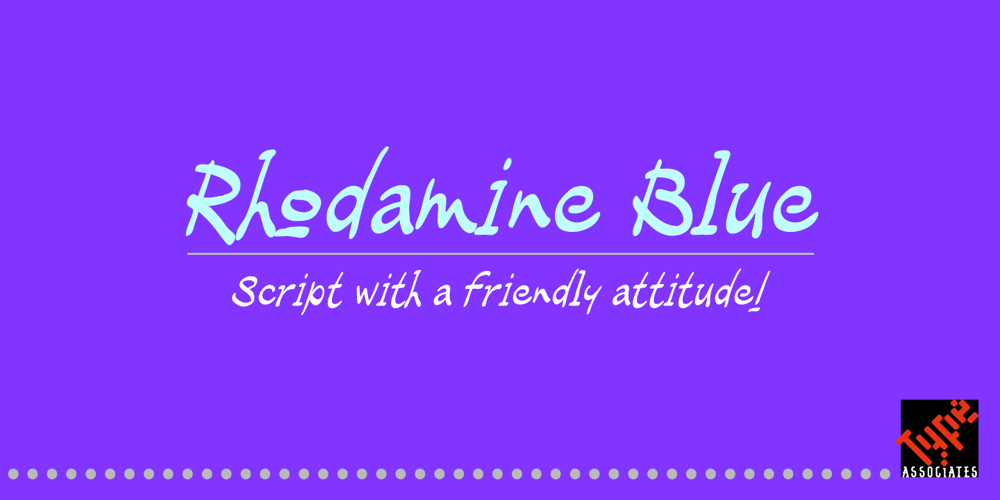 Rhodamine Blue font