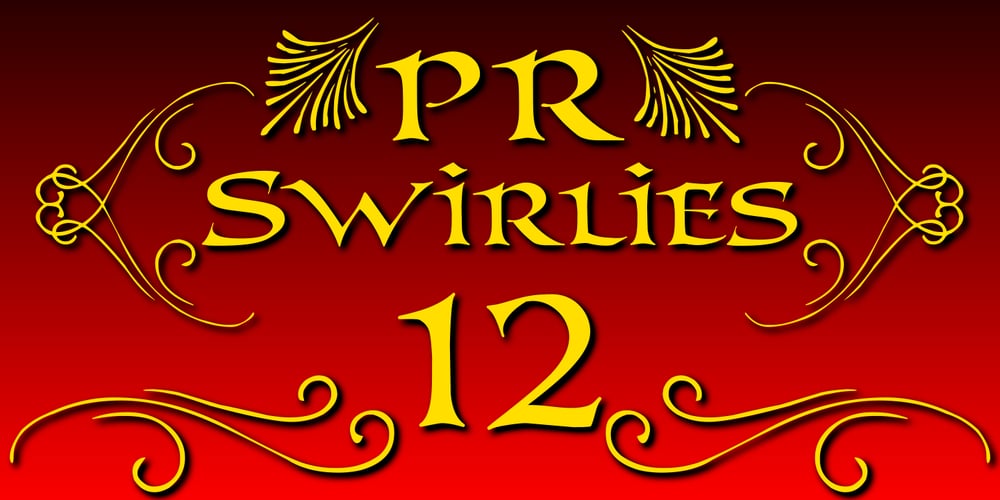 PR Swirlies 12 font