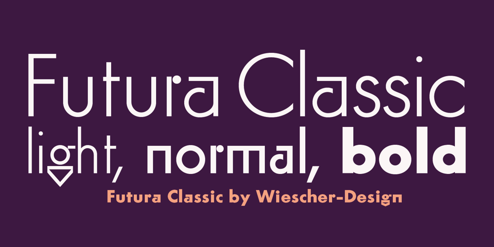 Futura Classic font