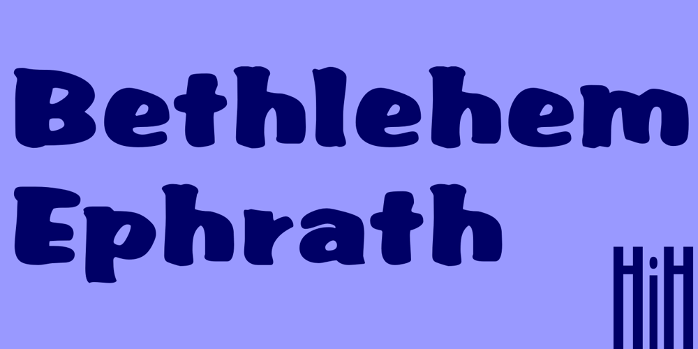 Bethlehem Ephrath font