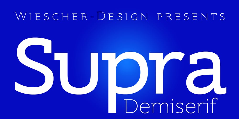 Supra Demiserif font