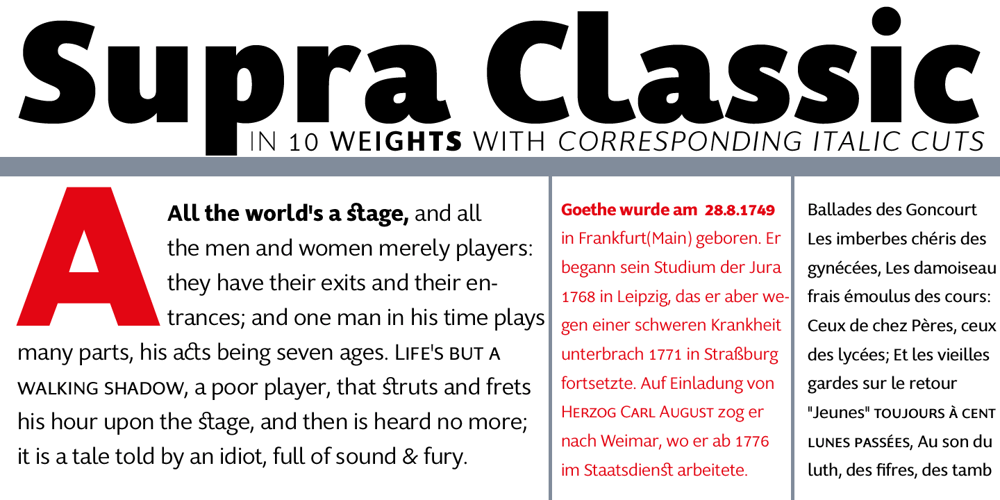 Supra Classic font
