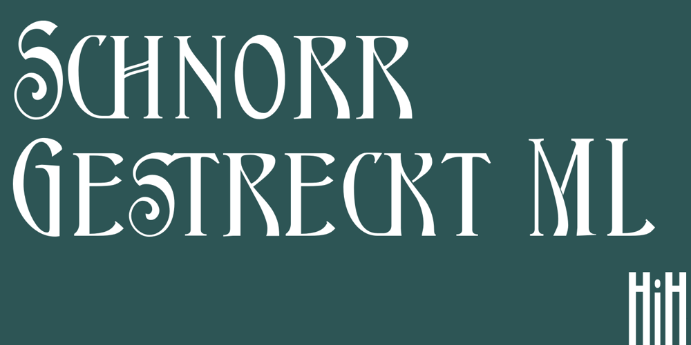Schnorr Gestreckt font