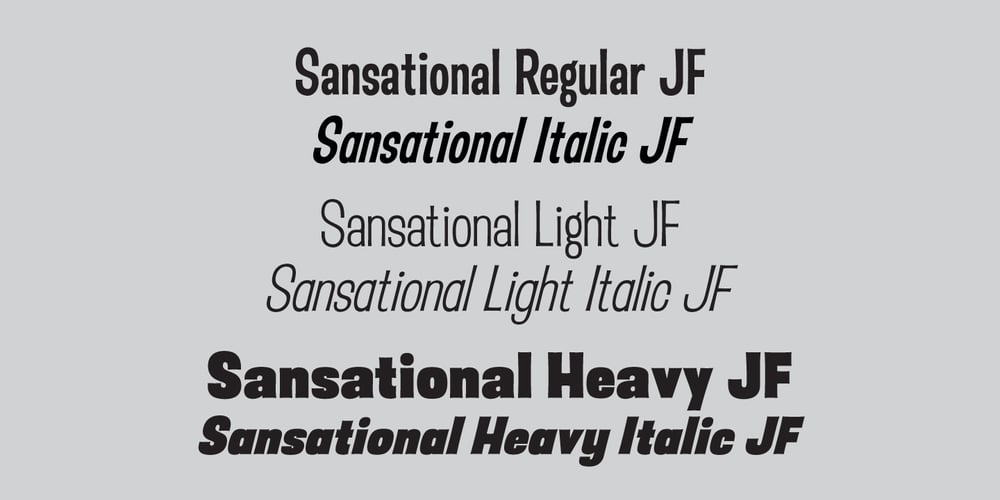 Sansational JF Pro font