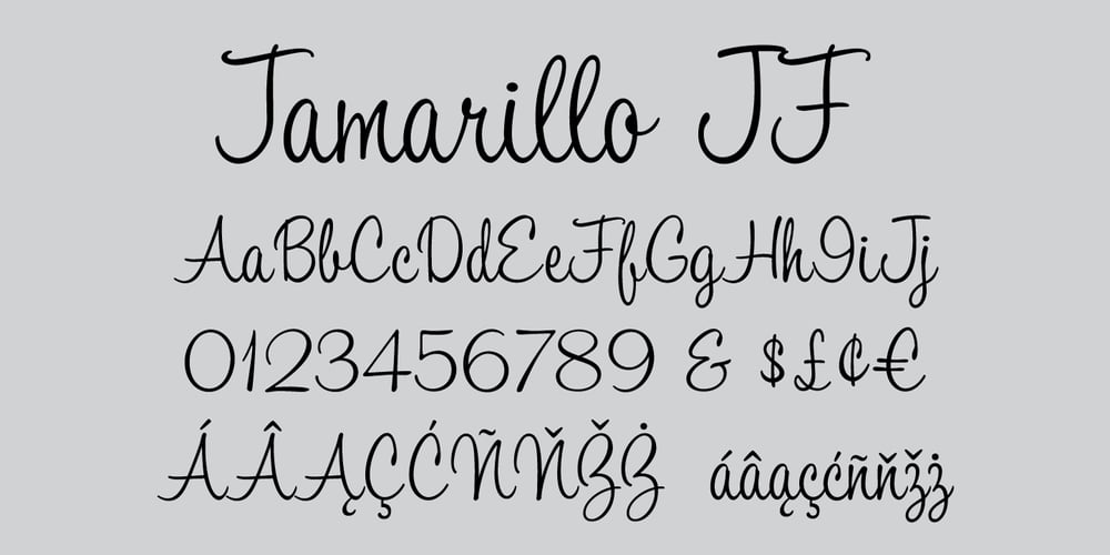 Tamarillo JF font