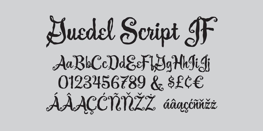 Guedel Script JF font