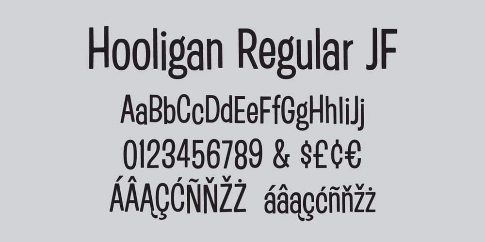 Hooligan JF font