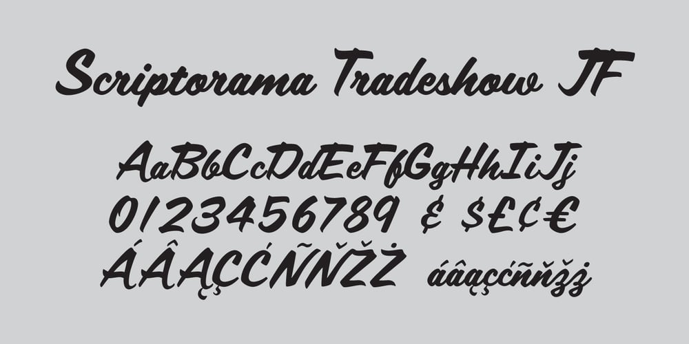 Scriptorama Tradeshow JF font