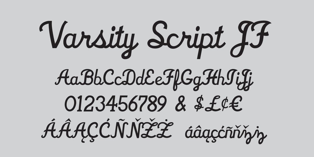 Varsity Script JF font