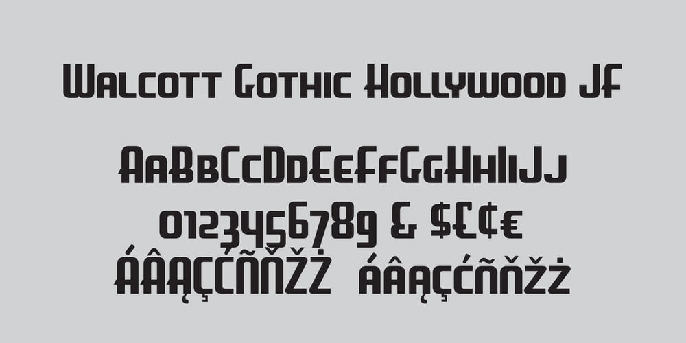 Walcott Gothic JF font