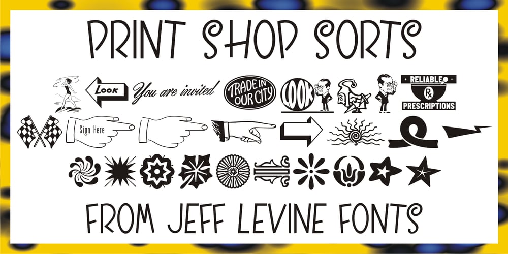 Print Shop Sorts JNL font