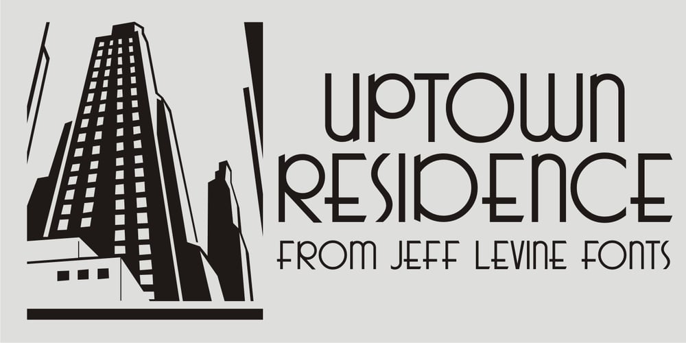 Uptown Residence JNL font