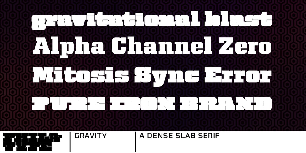 Gravity font