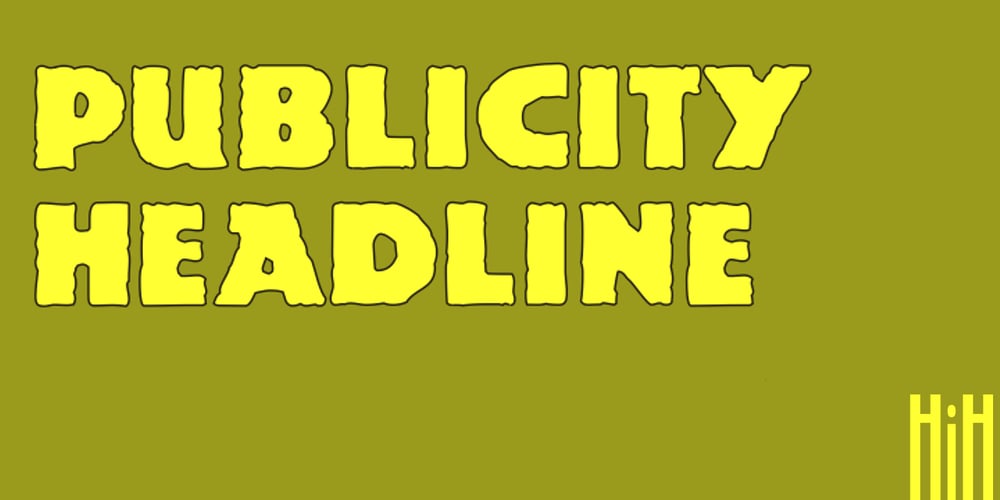 Publicity Headline font