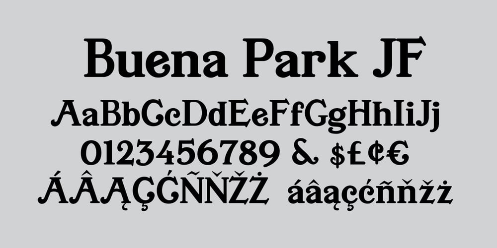 Buena Park JF font