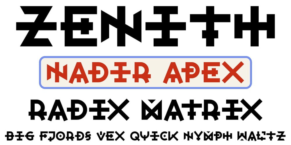 Zenith font