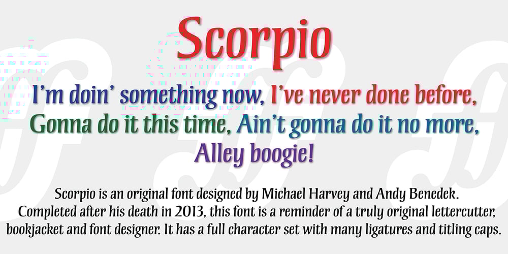 Scorpio font