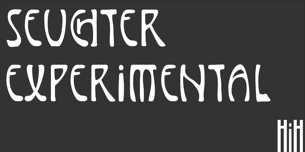 Seuchter Experimental font