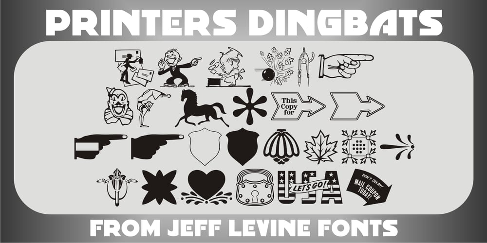 Printers Dingbats JNL font