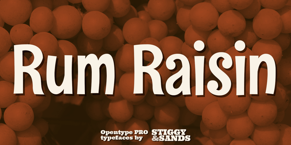 Rum Raisin Pro font