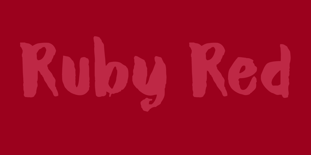 Ruby Red font