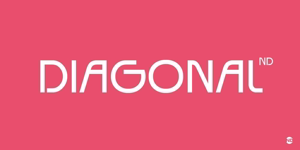 Diagonal ND font