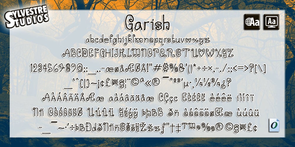 Garish font