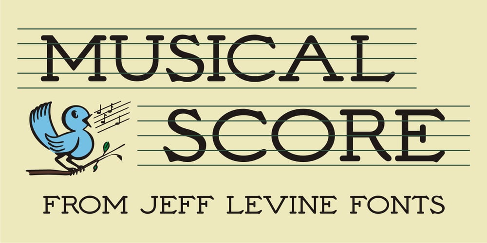 Musical Score JNL font