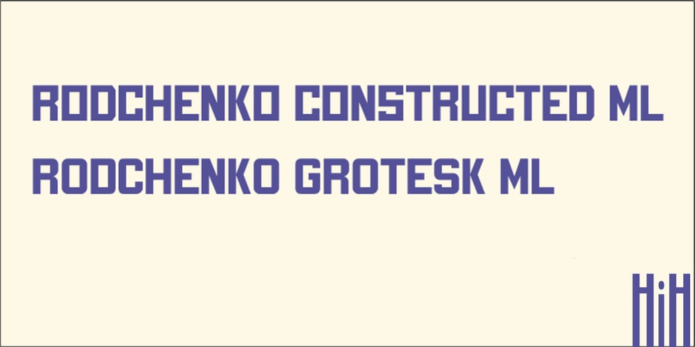 Rodchenko Constructed ML font