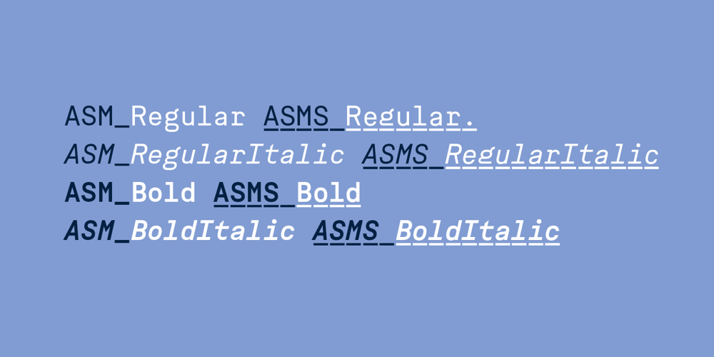 ASM font