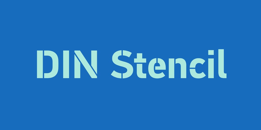 PF DIN Stencil font