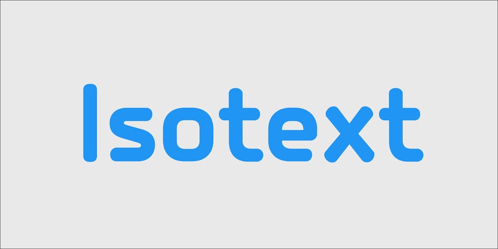 PF Isotext Pro font