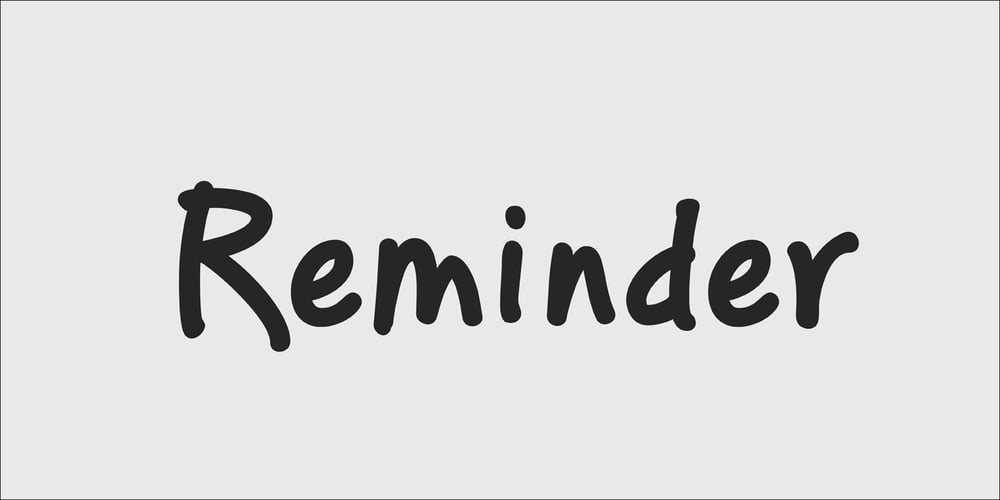 PF Reminder Pro font