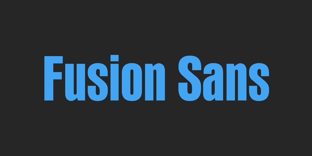 PF Fusion Sans Pro font