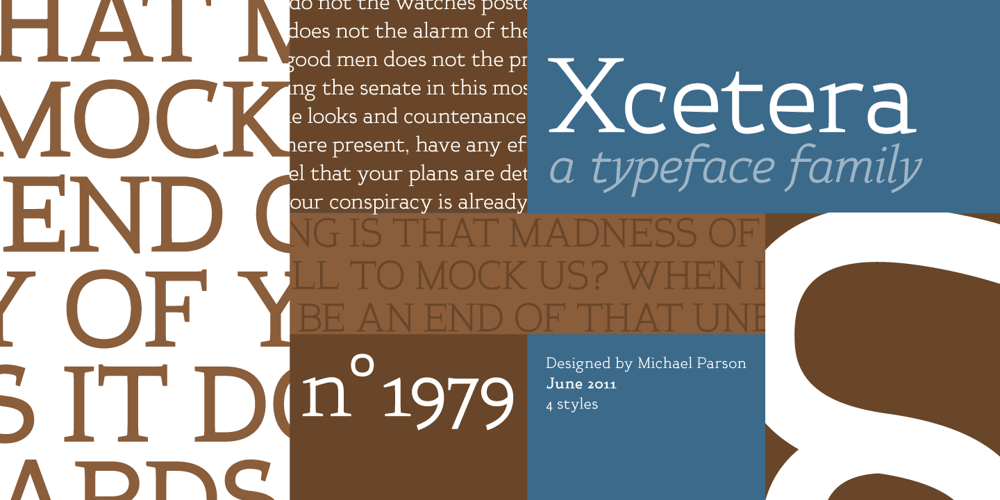 Xcetera font