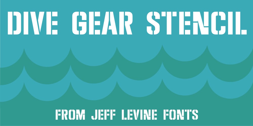 Dive Gear Stencil JNL font