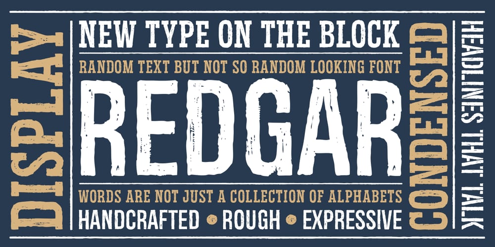 Redgar font
