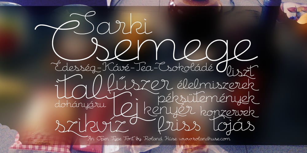 Csemege font
