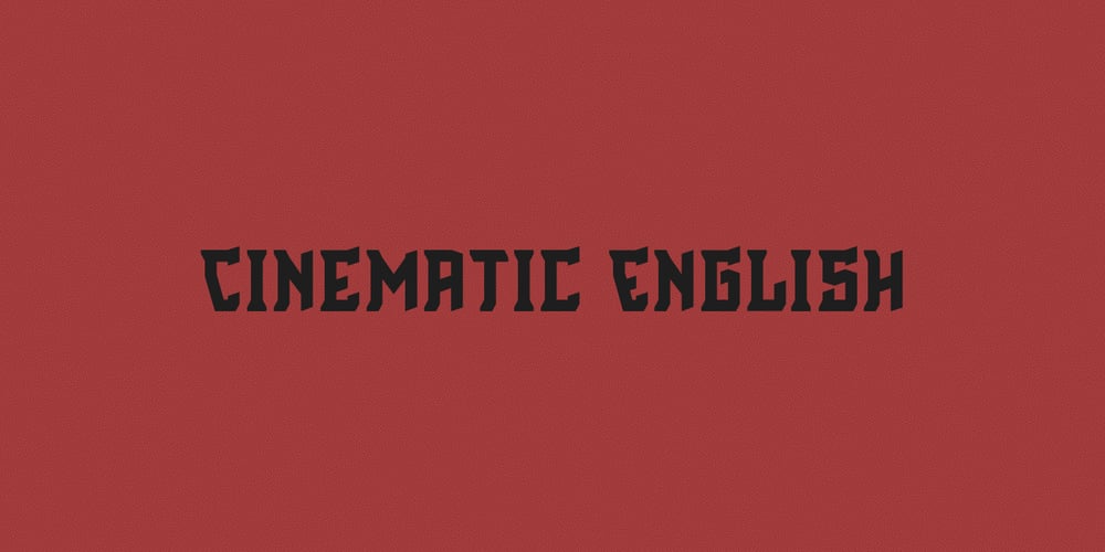 Cinematic English font