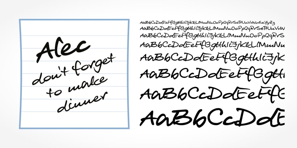 Alec Handwriting font
