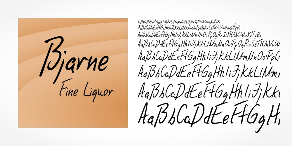 Bjarne Handwriting font