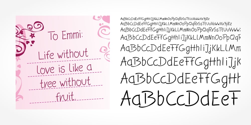 Emmi Handwriting Pro font