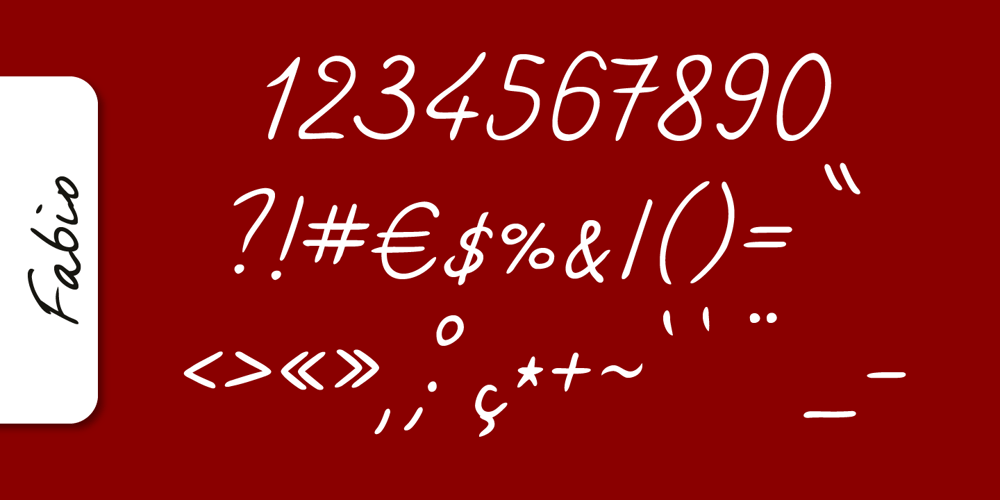 Fabio Handwriting font