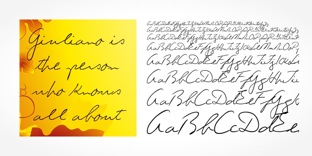Giuliano Handwriting font