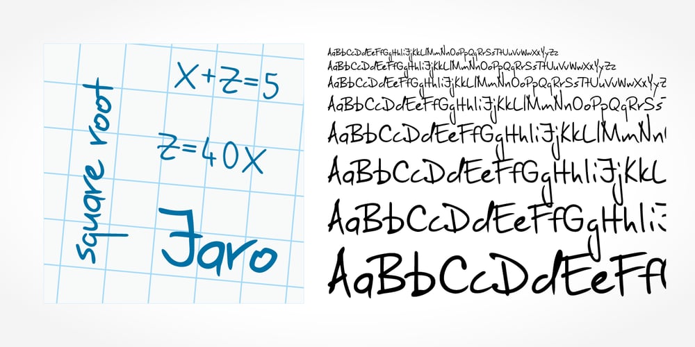 Jaro Handwriting font