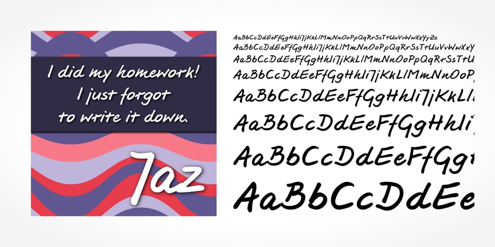 Jaz Handwriting Pro font