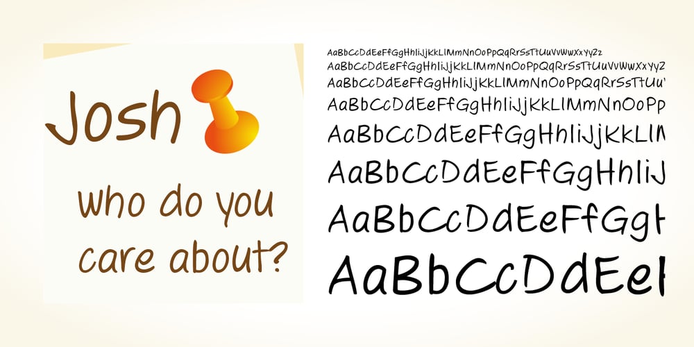 Josh Handwriting font