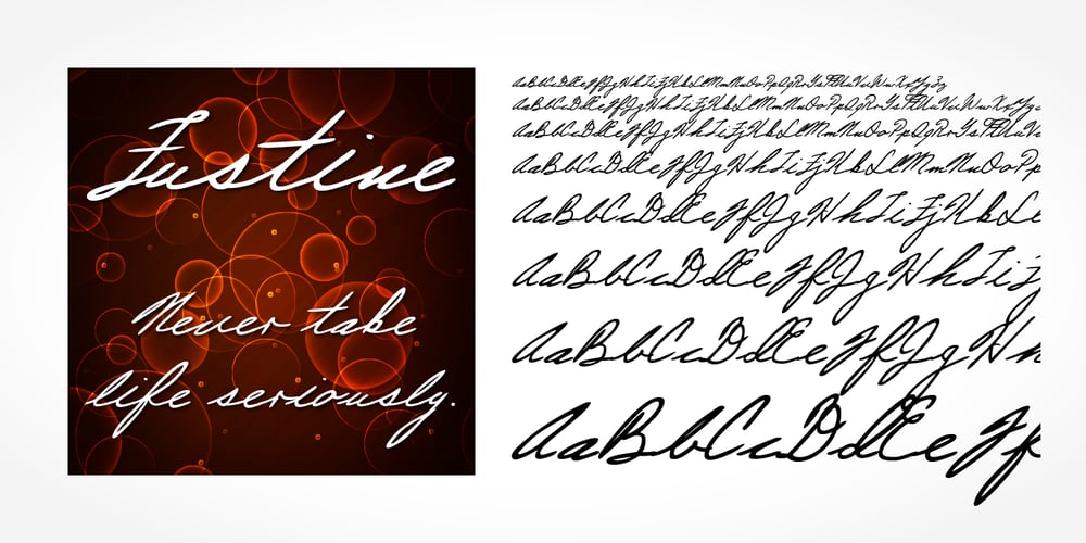 Justine Handwriting font